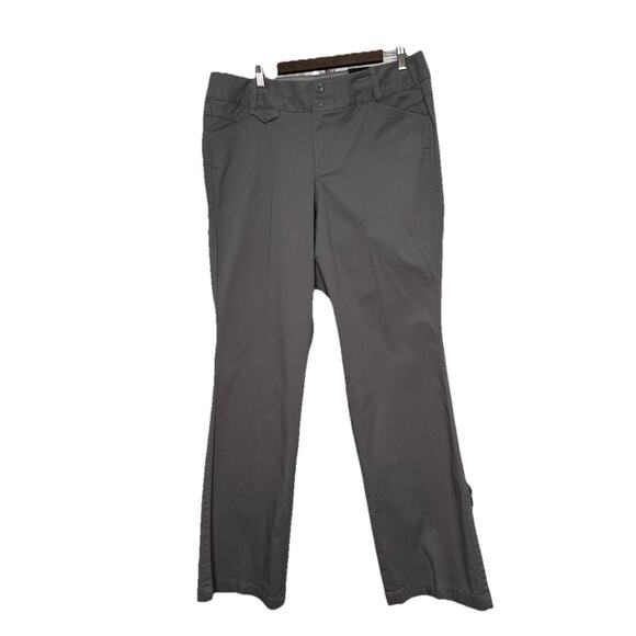 Lane Bryant Women’s Gray Khaki High Rise Straight Leg Pants Plus Size 16 Tall - Picture 1 of 12